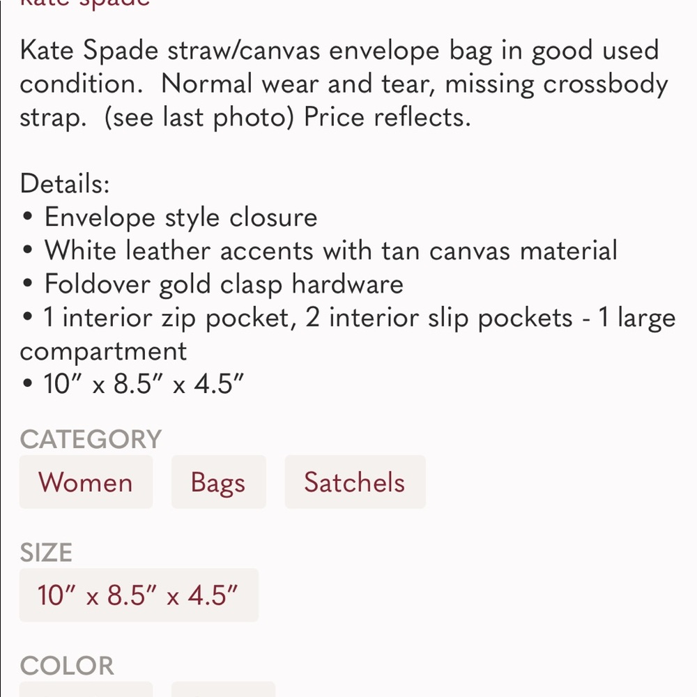 - Kate spade purse